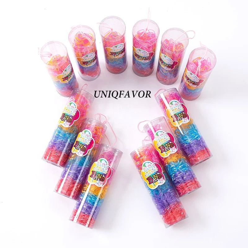 Promotion Hair Gift Cartoon Rainbow Hair Bands No Crease No Damage Strong Elastic Hair Ties Disposable Rubber band