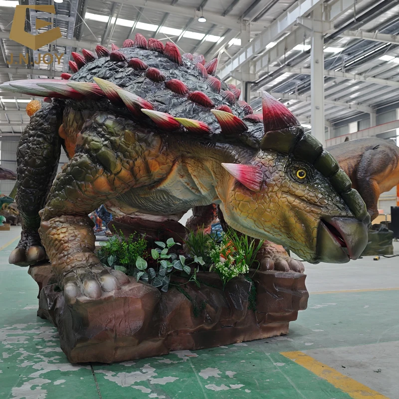 SGD55 Outdoor Theme Park Realistic Natural Animatronic Ankylosaurus Dinosaur Model For Sale