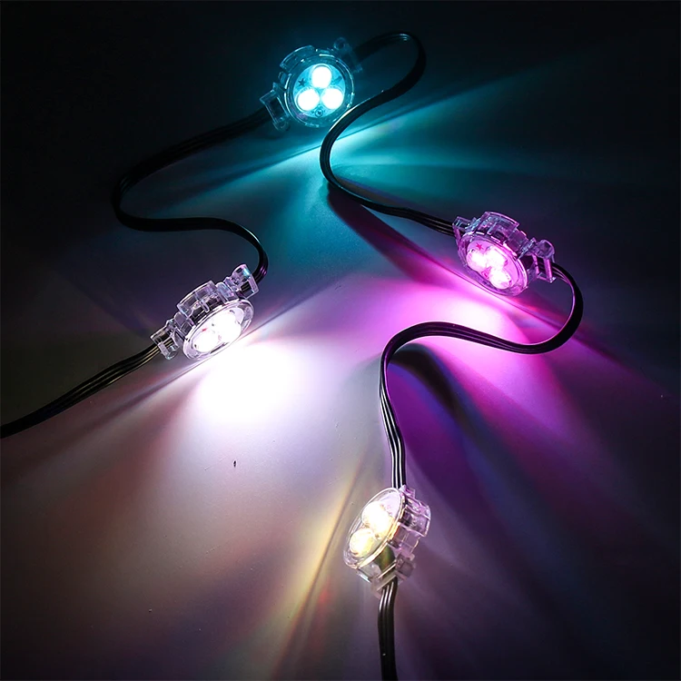 SHIJI new product DC24V 30mm Diameter 3pcs SMD 5050 RGBW LED Pixel light for outdoor decoration