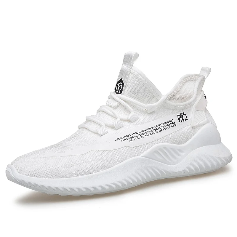 Stylish Popular Outdoor Men Fly Mesh Upper And Cushion Foam Sole Running Lightweight Shoes