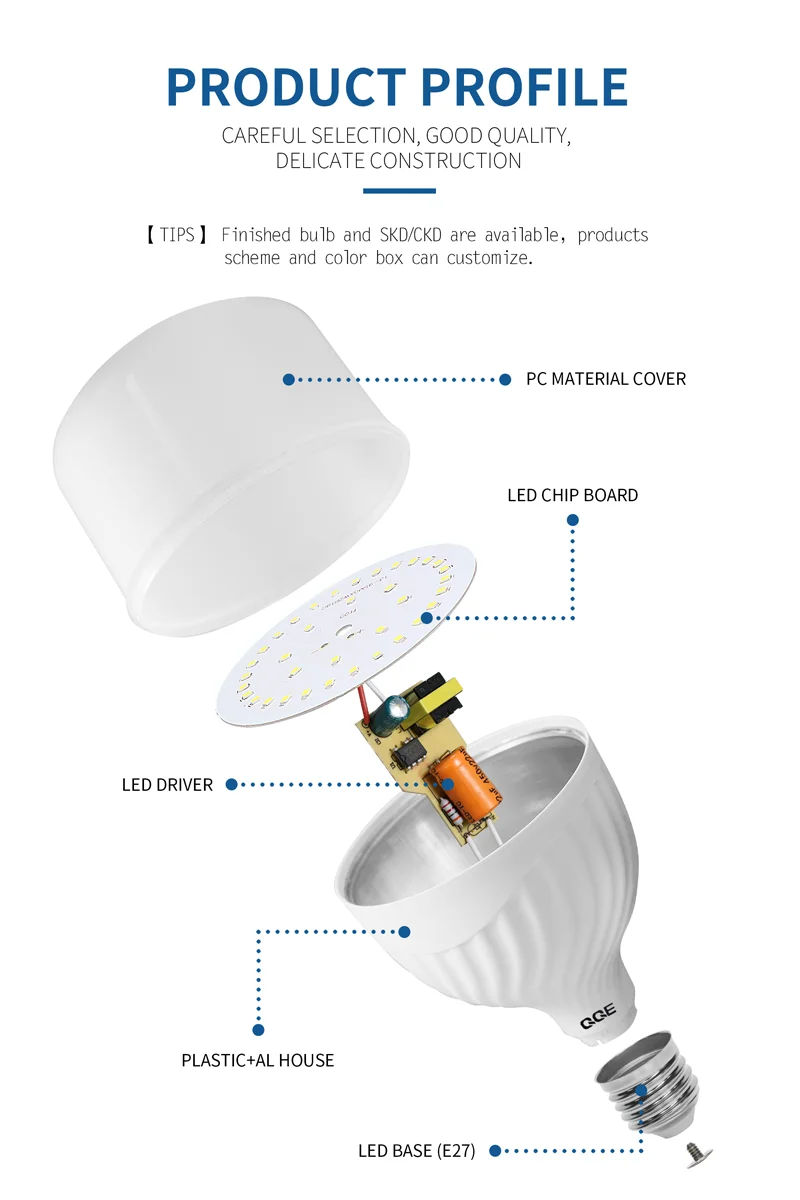 bulbs used in room high lumen T shape led bulb with 2 years warranty high quality chips  indoor Aluminum T Shape Bulb