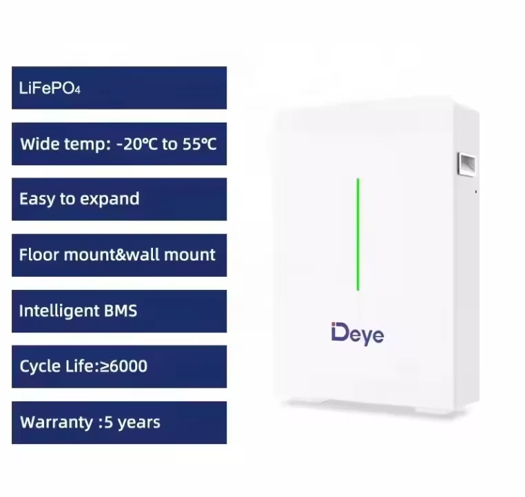 Home Energy Storage Deye Battery 10KW Low Voltage RW-F10.6 Lithium Ion Batteries 10.64KWh with 208Ah Module Capacity