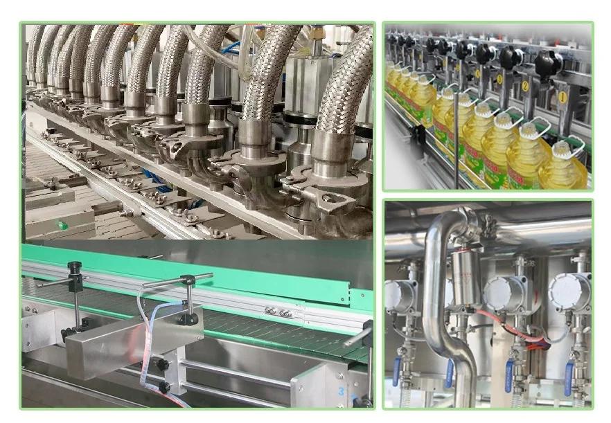 Automatic Cooking Edible Vegetable Olive Oil Bottle Filling Capping Labeling Machine Packing Line