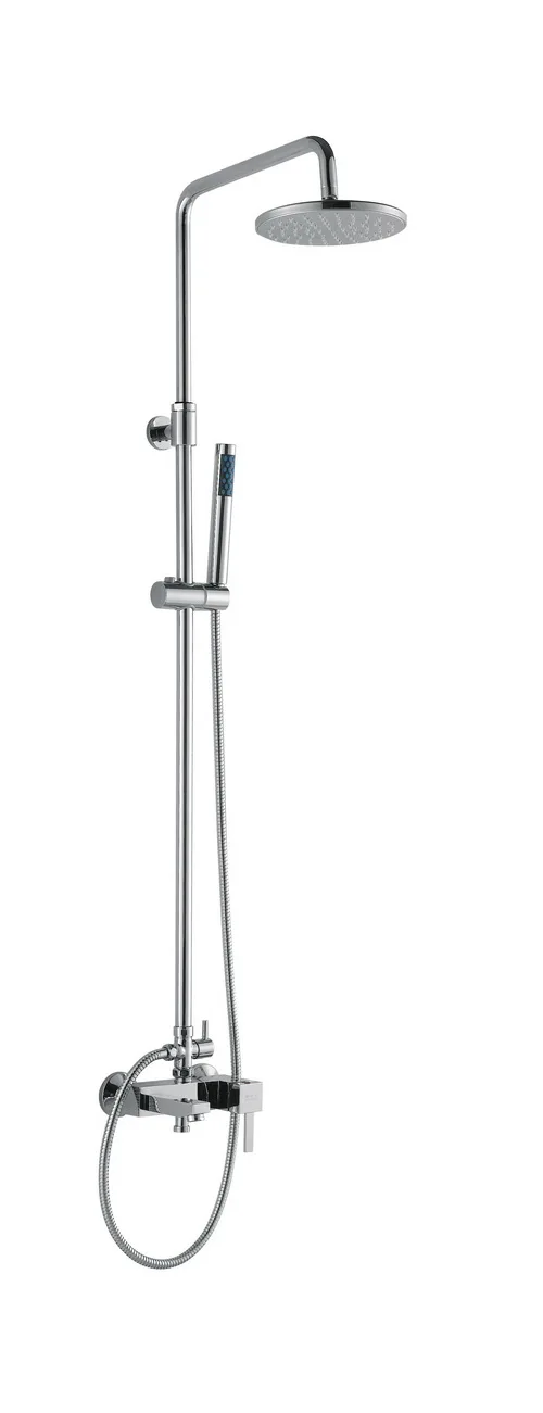 
Square design chrome plated exposed bathroom bath and shower tap made by china faucet factory 