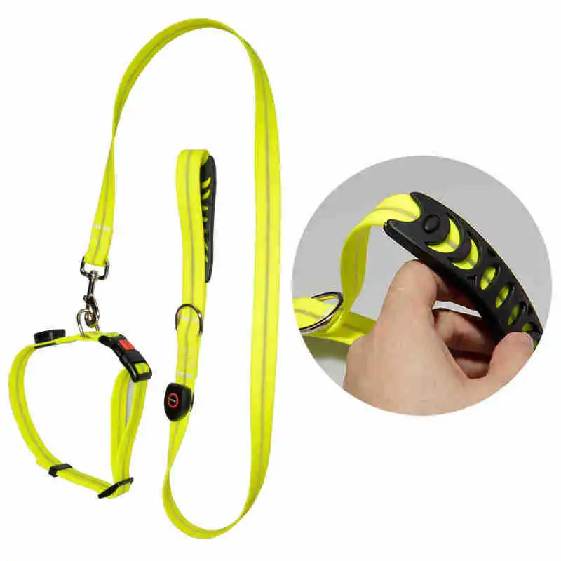 Все полный охват разноцветные загорается Силиконовый водонепроницаемый Usb мигающий светодиод поводок для питомца собаки с 120 см в длину