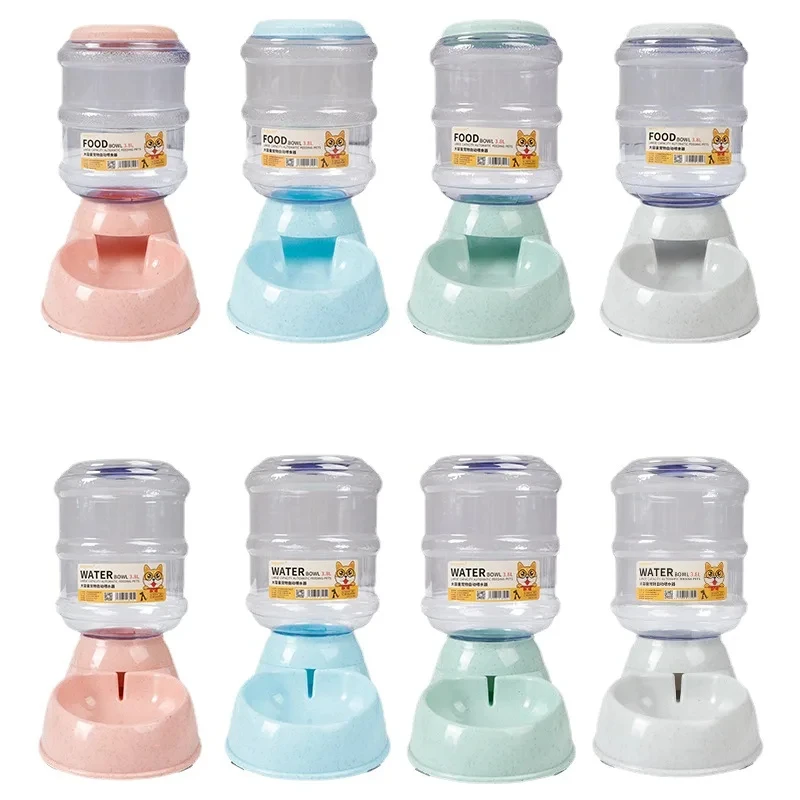 3.8L Big Capacity Pet Automatic Food Feeders and Water Dispenser for Dog Cat Feeding and Drinking