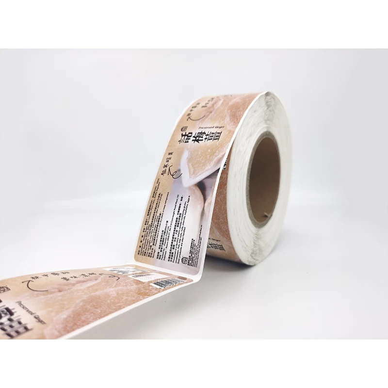 Logo Adhesive Double Layer Sticker Labels for Packaging Gold Foil Brand Printing Paper Waterproof Bottled Beverage Accept Custom