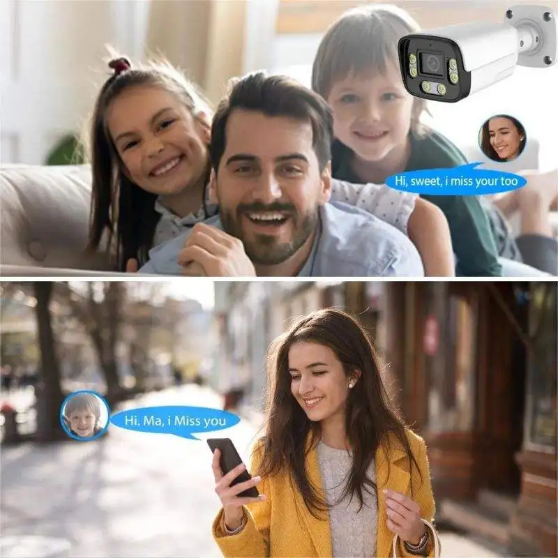 Tuya 5MP 4CH 8CH PoE Nvr Kit Outdoor Home Security Camera System 8 Wired Outdoor Video Network IP Cameras System