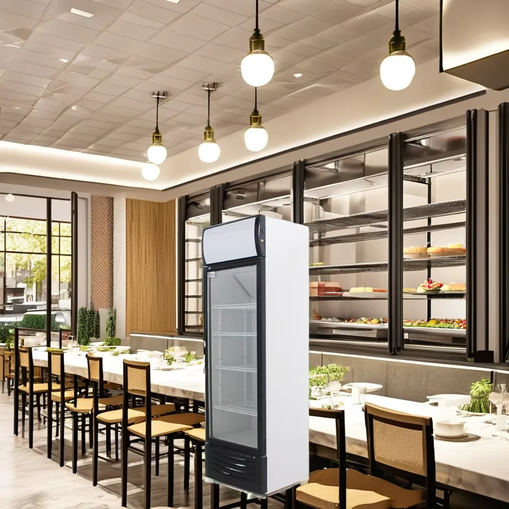 Single Glass Door Pepsi Freezer Beverage Cooler Electric Upright Store Fridge Single-Temperature Display Cooler for Sale