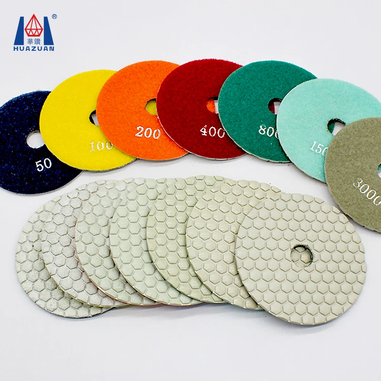 3 Inch Diamond Dry Flexible Floor Hand Polishing Pad For Granite