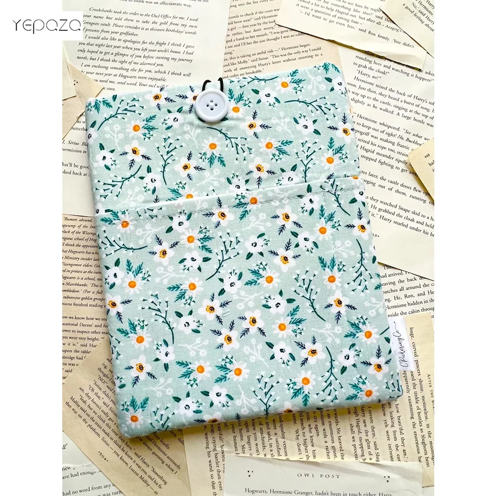 Premium quality soft custom design sublimation print reusable padded book sleeves protectors with outside pockets for pen