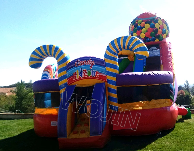 Candyland kidszone inflatable combo slide