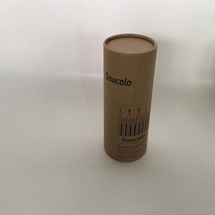 Biodegradable kraft paper packaging tube for 10ml oil bottle custom logo round craft cardboard cylinder tubes box