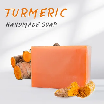 Private label Organic Turmeic Face Skin Care Toilet Soap Handmade Tumeric Soap Anti Acne Whitening Tumeric Soap
