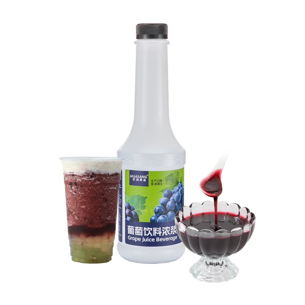 wholesale grape concentrated juice jam pulp fruit syrup for bubble tea fruity tea drinks brands milk tea shop ingredients