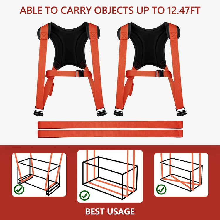 Furniture Moving Straps, Lifting and Moving System, Anti-Slip Adjustable Lifting Straps Dolly for Move and Carry Furniture