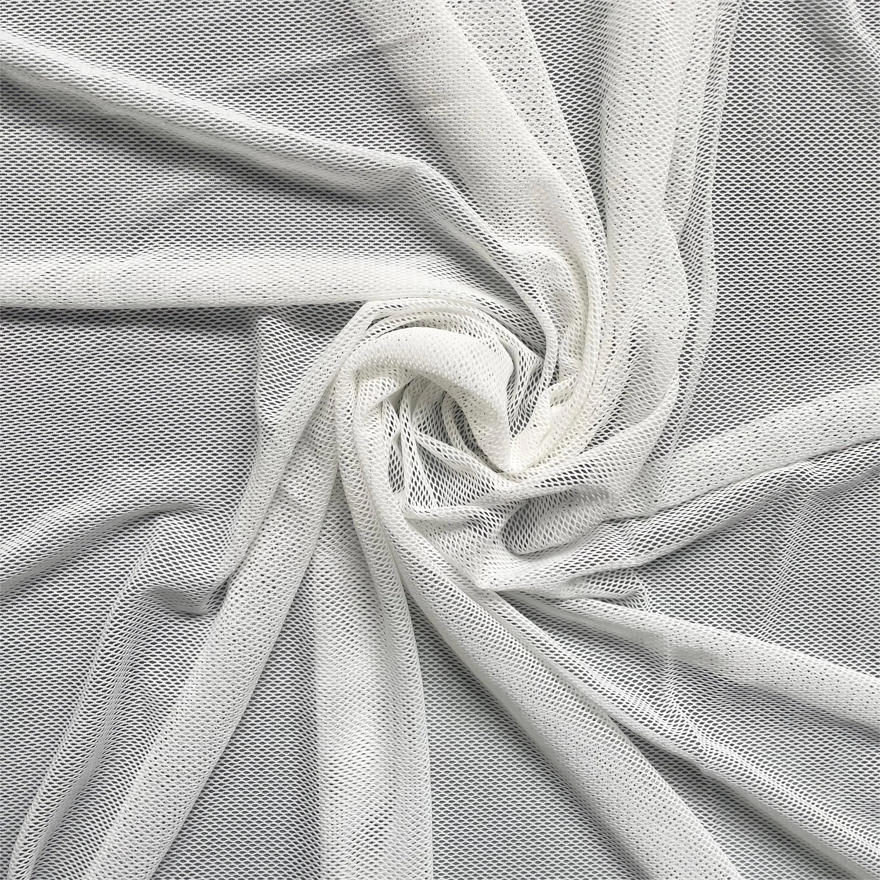 Nylon Spandex 4-way Stretch Mesh Fabric Clothing Lining Swimsuit Underwear Bra Jacket Skirt Wedding Curtain Home Textile