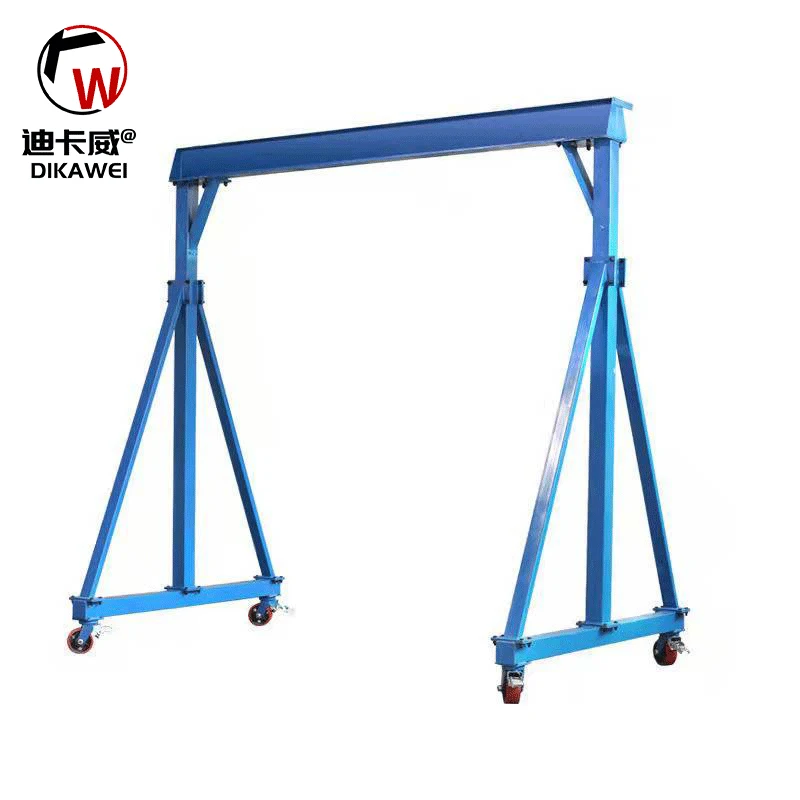 Small tonnage portable monorail Aluminium mobile gantry crane with electric hoist for warehouse material lifting