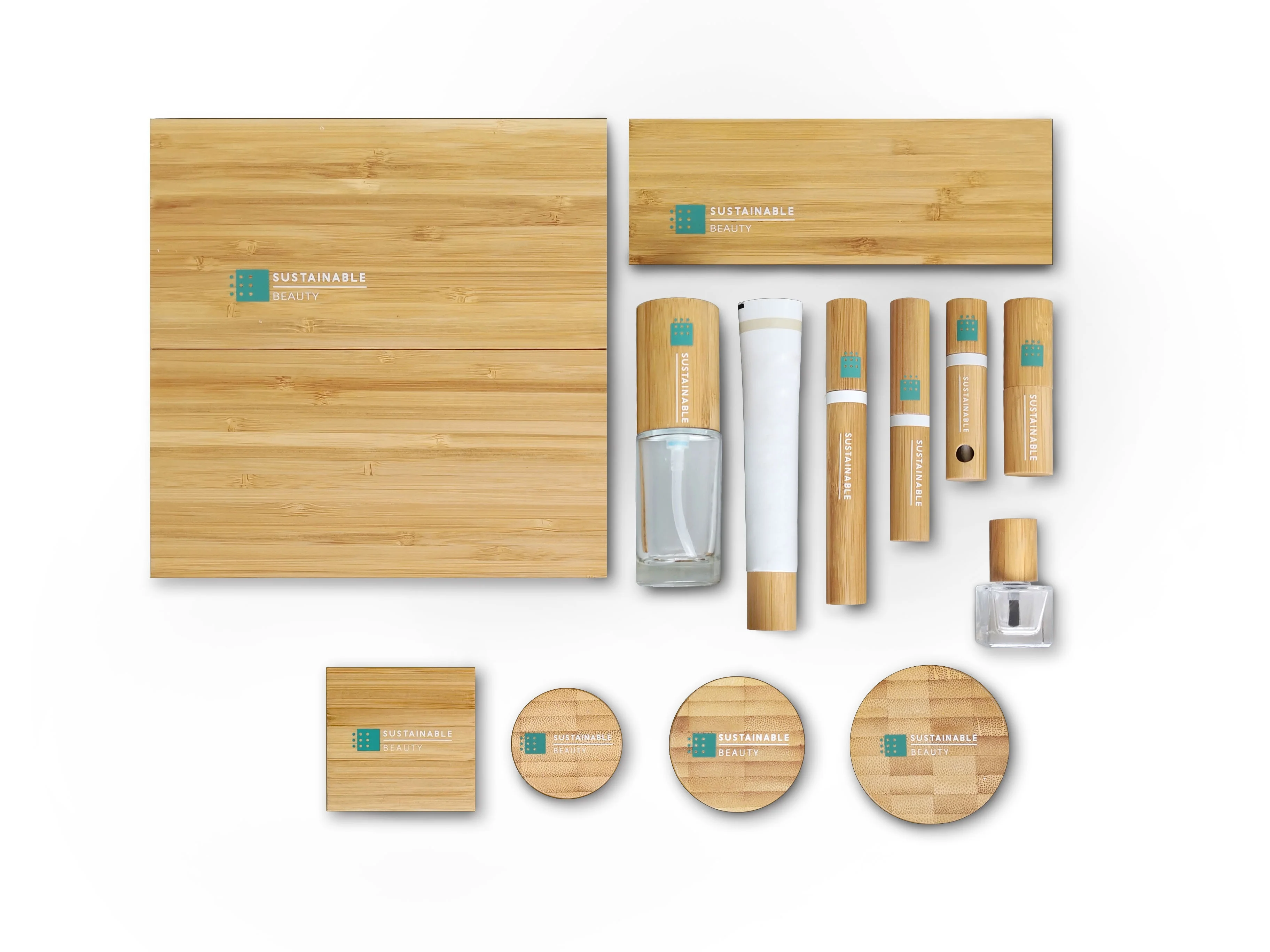 Бамбуковая Косметическая туба под заказ, упаковка для бамбуковой многоразовой туши для туши