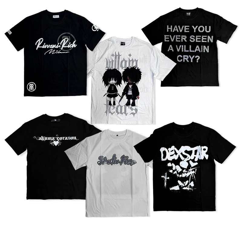 ODM 250 Gsm Heavy Weight T Shirt Custom Design Blank 100% Cotton Round Neck Tshirt mens t shirt for men heavyweight t-shirt