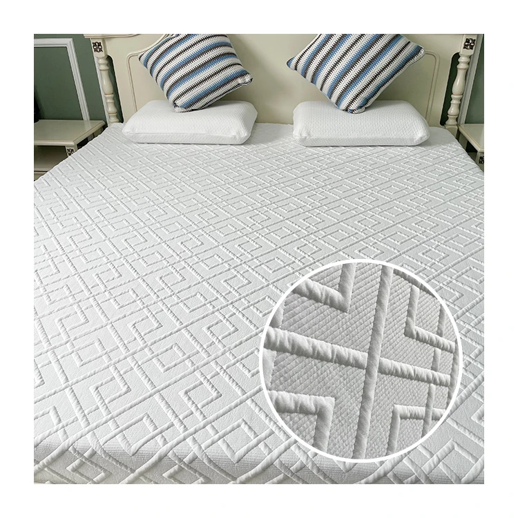 Polyester Twill Medium Thick Elastic Breathable Fabric 230g Knitted Mattress Fabric