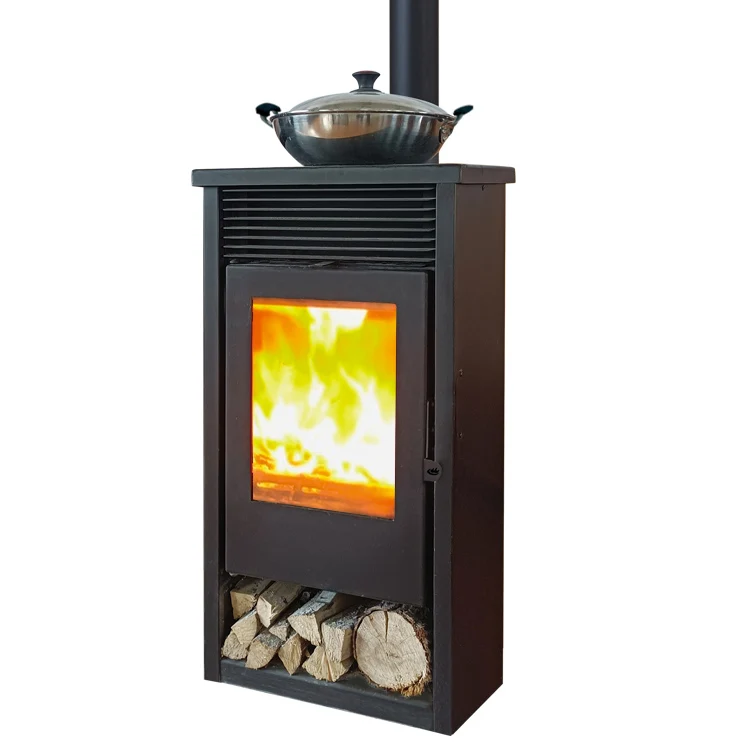 Hot Sale Wooden Log Burning Stove Traditional Cast Black Steel Fireplace Stove Wood Multi Fuel