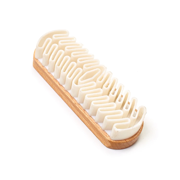 Wooden handle Shoe care suede rubber shoe cleaning brush
