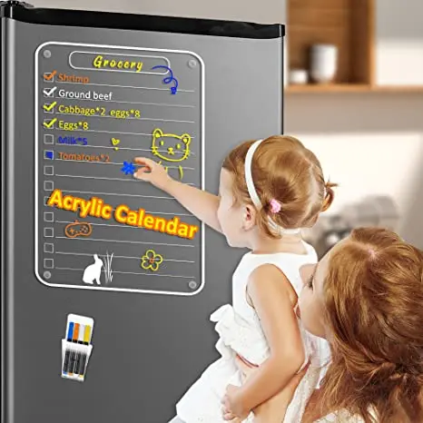 Magnetic Board To Do List Board For Refrigerator Acrylic Dry Erase Board