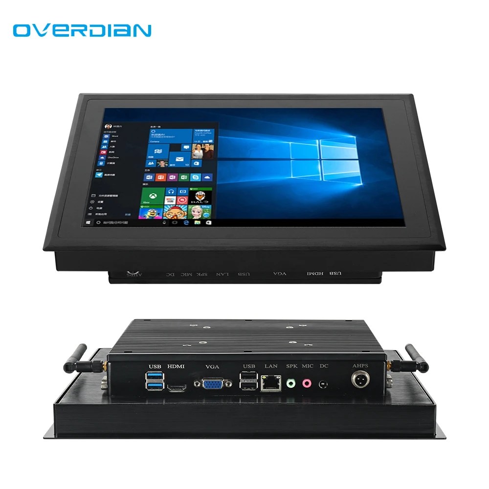 Overdian 10,4 дюймов водонепроницаемый все в одном сенсорный компьютер barebone компьютер Настольные компьютеры сенсорная панель Промышленный ПК