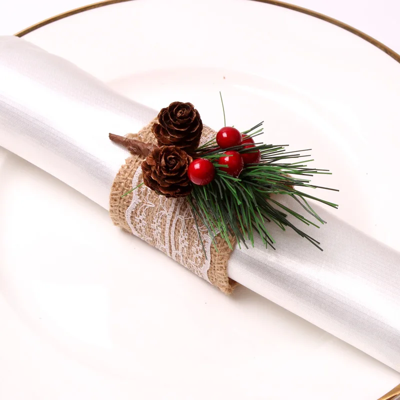 Table Decoration Individual Banquet serviette de napkin ring christmas holder, napkin ring christmas, christmas deer napkin ring