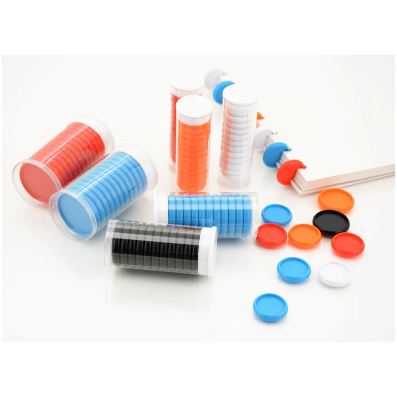  Plastic disc rings in solid color and transparent 11 pcs for binding daily planner