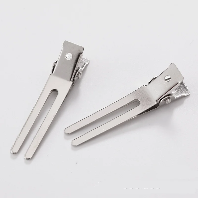 Fashion High Quality Metal Double Prong Alligator Pin Curls Hair Clips For Beauty Salon