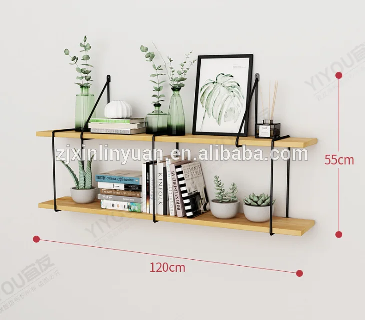 Hot sale wooden display stand wall shelf MDF flower stand high quality modular metal shelf