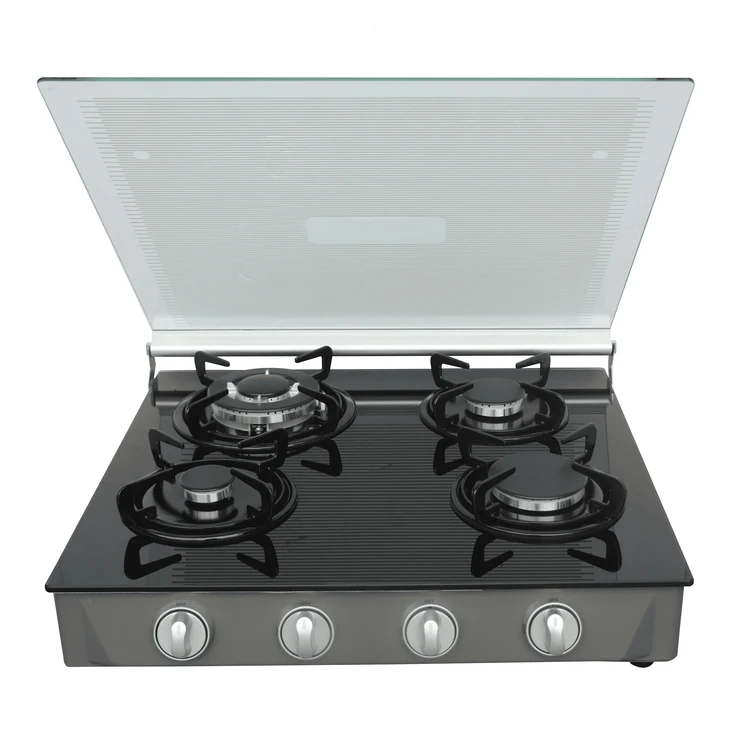Лидер продаж от производителя 4 горелки Рабочий стол из закаленного стекла газовая плита JZY.4-GT403(B)