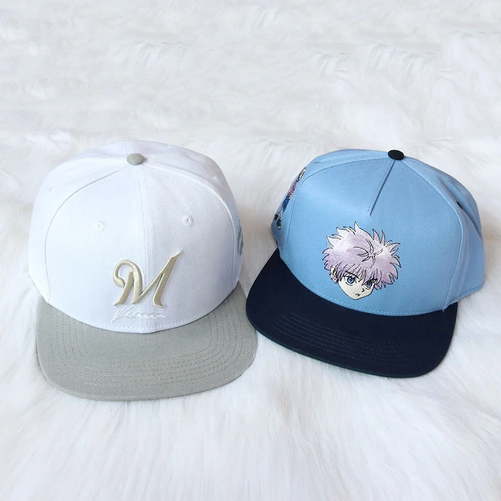 New style Japanese Cartoon Anime Boy Cotton Custom Caps 2 Colors Unisex Snapback Hat Cap Embroidery Adjustable cap