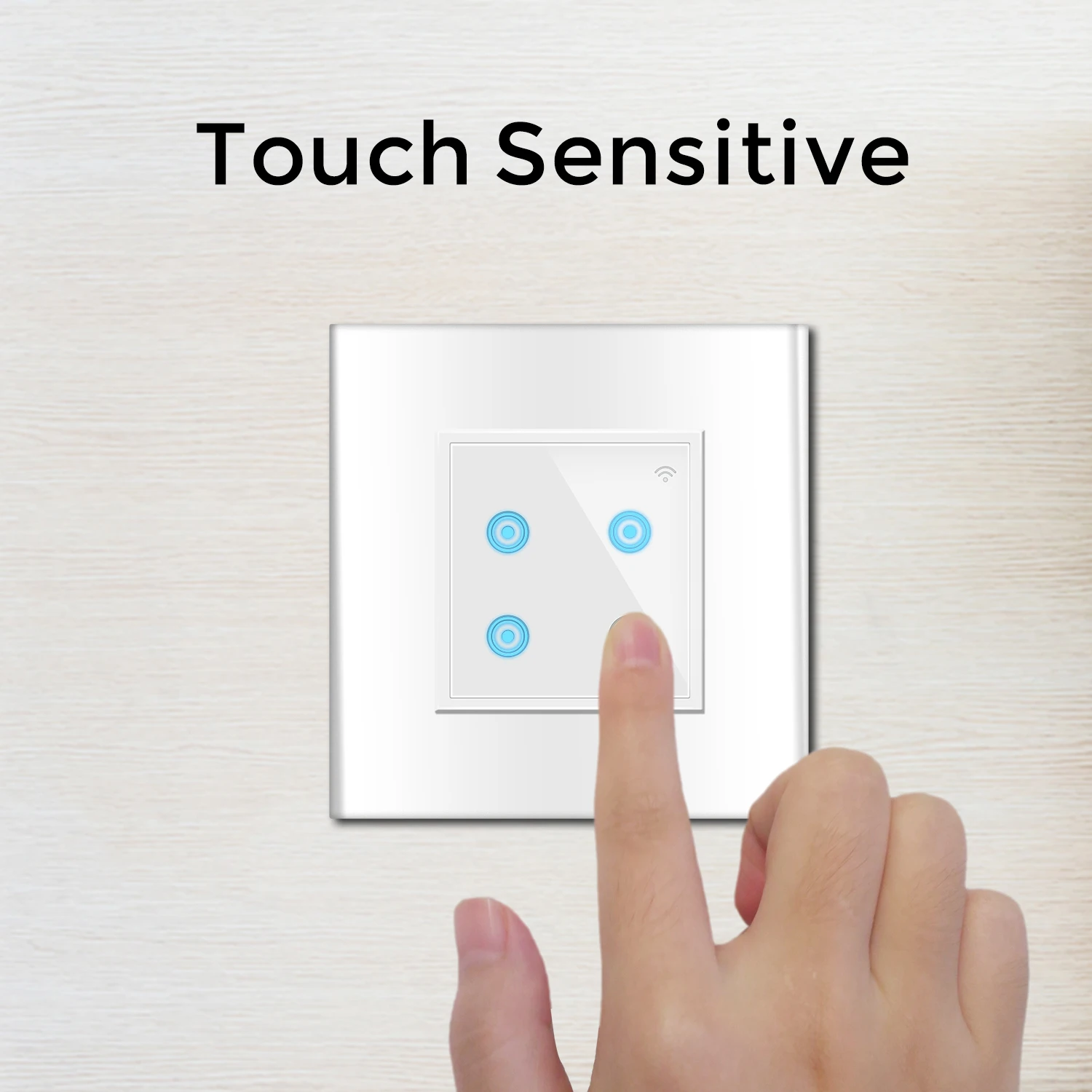 WF540  4 gang switch panel White/Black Alexa Control wifi modul switch smart touch switches for india
