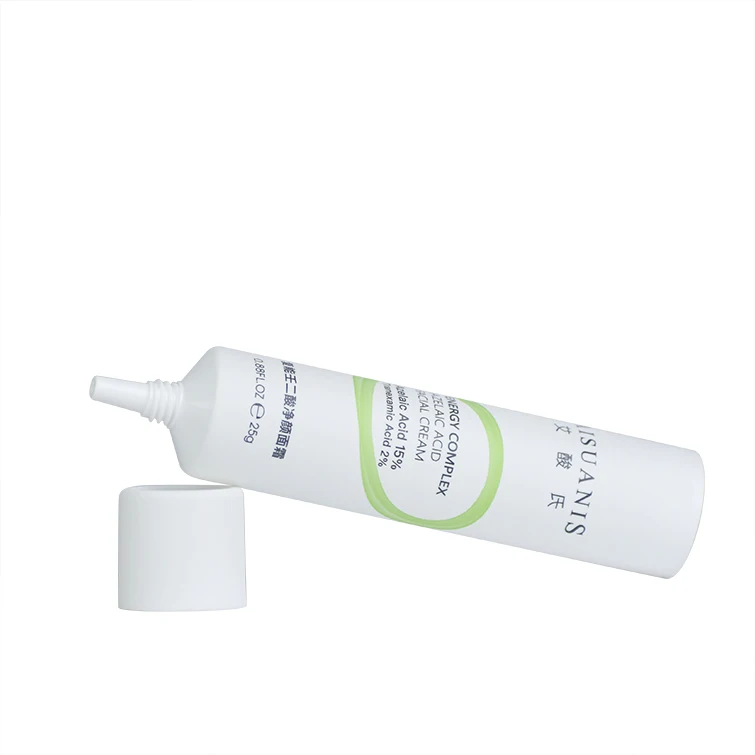 Diameter 25mm round empty pe squeeze 25ml tube with nozzle frosted small round lid