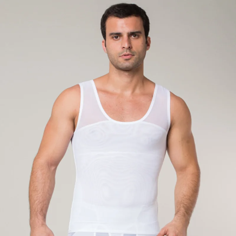 Men Slimming Body Shaper Vest - Posture Corrector, Tummy Control, and Compression Chest Corset