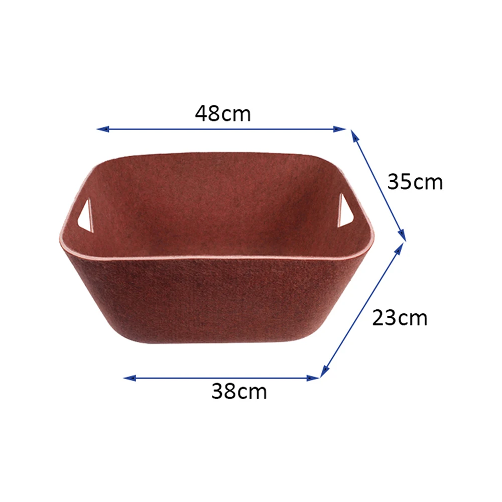 PET felt heat forming Integrated molding desktop heavy duty plastic felt baskets for storage household laundry boxes and bin