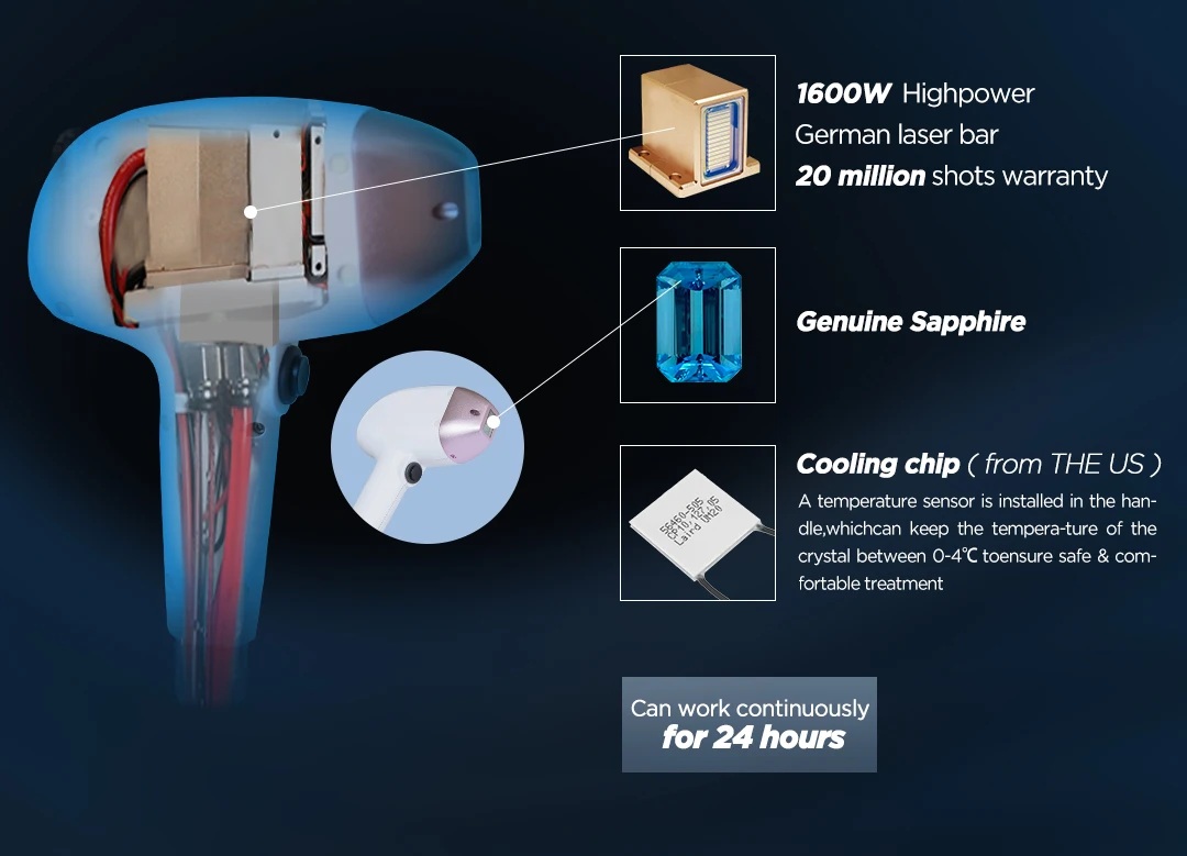 ADSS Best Selling Speed Hair Removal 808 Diode  Permanent Hair Removal Laser Machine