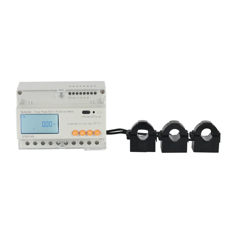 PV RS485 Current Monitor Zero Export management Acrel Hot Sell DTSD1352-CT Solar Bidirectional 3 phase Energy Meter