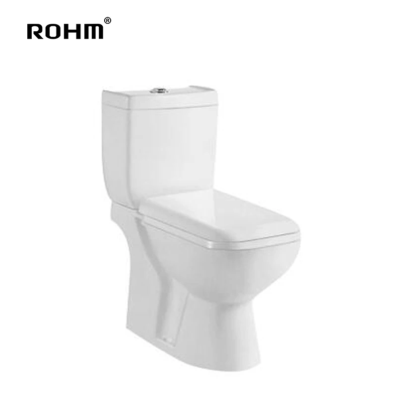 R-T027 Ceramic Wash Down Two-Pieces Toilet Sanitary Ware Floor Standing Toilet Hotel Bathroom