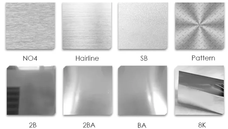 201 304 316L 2B BA no.4 hl 8k surface finish 4x8 size cold rolled mirror Water Ripple Panel Decorative stainless steel sheet