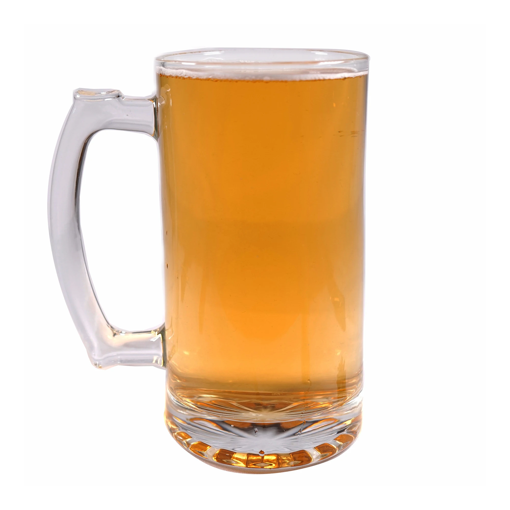 16oz 25oz Classic Customer printing logo glass beer mug with handle Drinking glass beer  mug