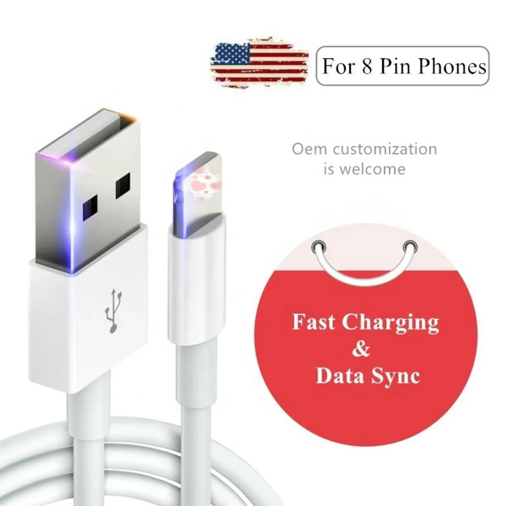 Горячая Распродажа NanMing 3 фута 6 футов 10 Usb 2A кабель для быстрой зарядки и передачи данных Iphone 12 11 Xr X 8 7