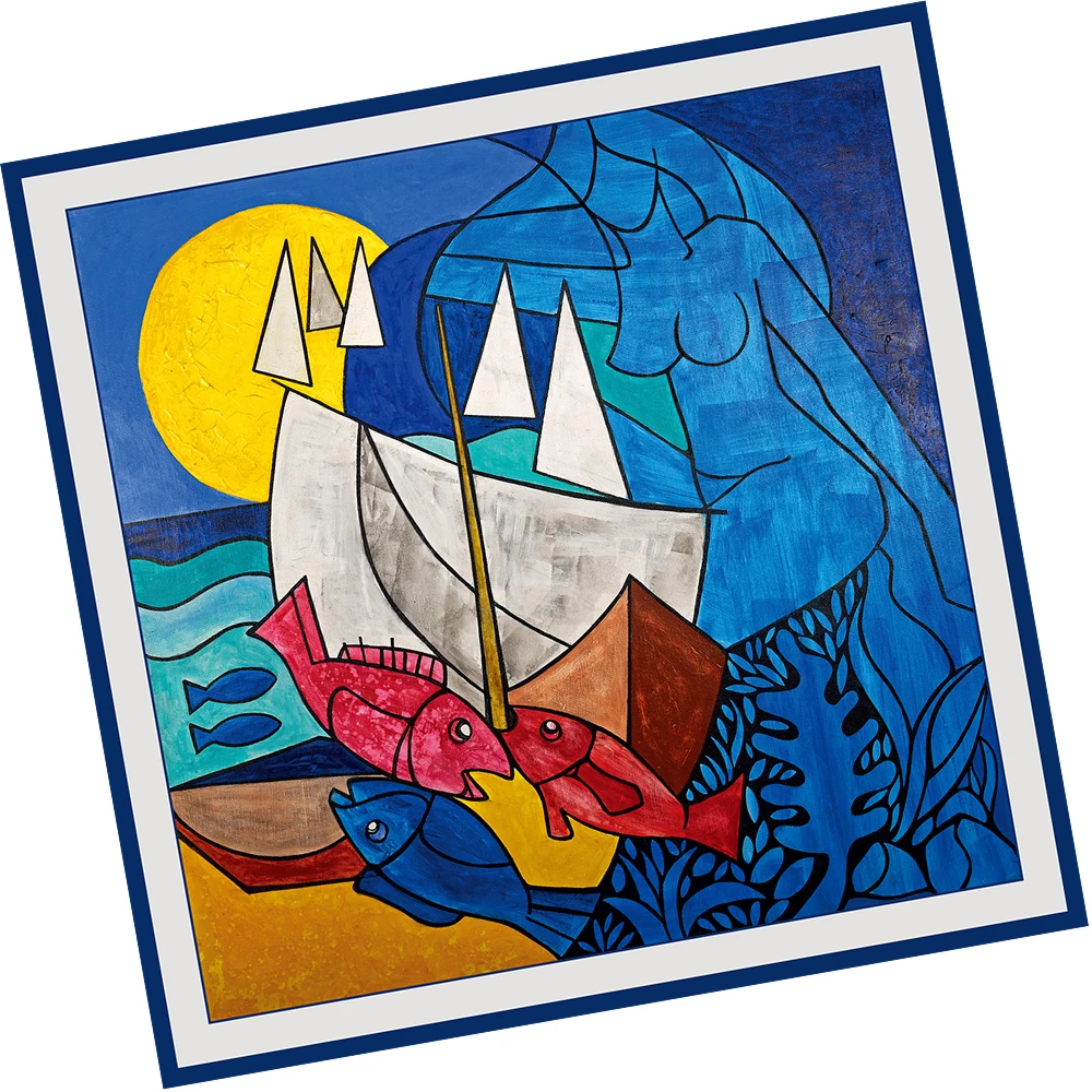 Fashion Design Decorative Chiffon Scarf Ladies Floral Print Scarf Polyester Scarf Women