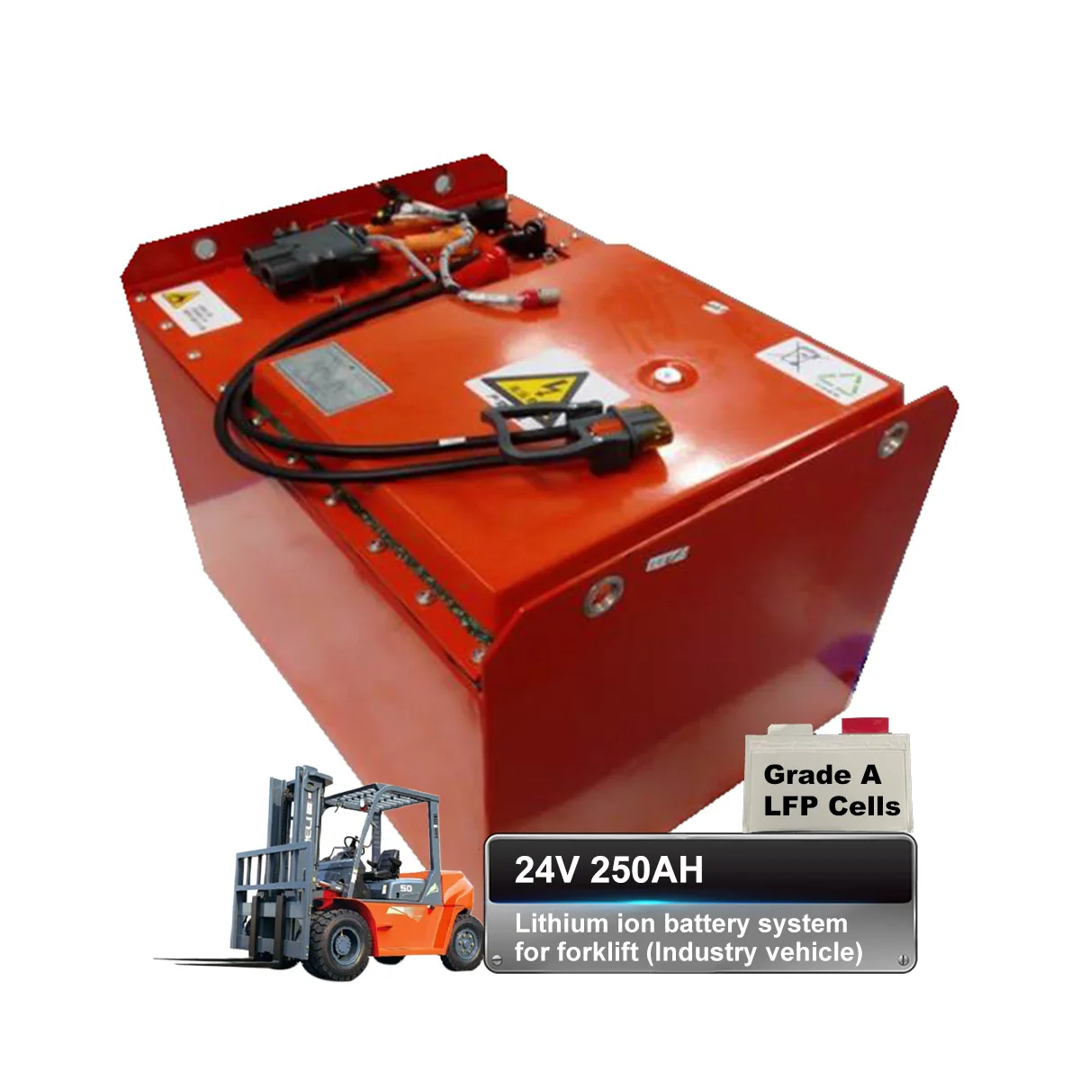 High Quality Deep 4000 Cycles Fast Charging 24v 250ah LFP lifepo4 Lithium ion Battery Pack For Electric Forklift Vehicle