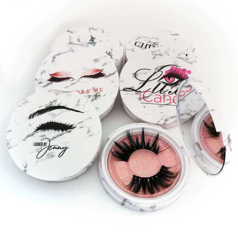 Wholesale Cosmetics Makeup Custom Eyelash Packaging Private Label False 3D Mink Lahes
