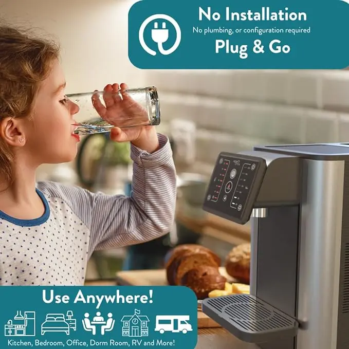 Electric Desktop Water Dispenser Quick Heating Hot & Cold Water Cooler for Home & Office for Countertop Use