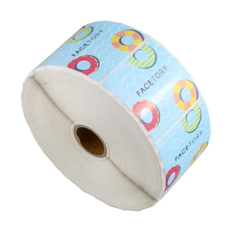 Hot Etiquette Round Rainbow Reflection Logo Silver Holographic Sticker Paper